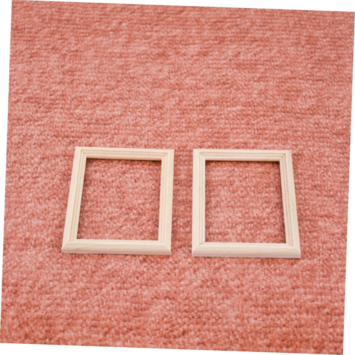 image:imageBeaupretty 12pcs Mini Wooden Photo Frame Models for Dollhouse Decor Scale Micro Landscape Props with Fine Craftsmanship Natural Wood Color Miniature Picture Frames for DIY Scenes