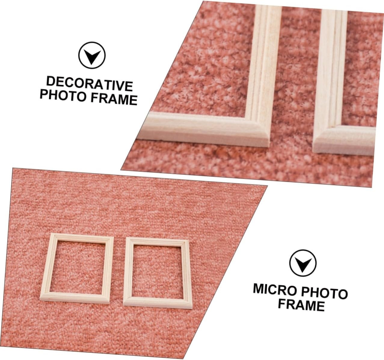 image:imageBeaupretty 12pcs Mini Wooden Photo Frame Models for Dollhouse Decor Scale Micro Landscape Props with Fine Craftsmanship Natural Wood Color Miniature Picture Frames for DIY Scenes