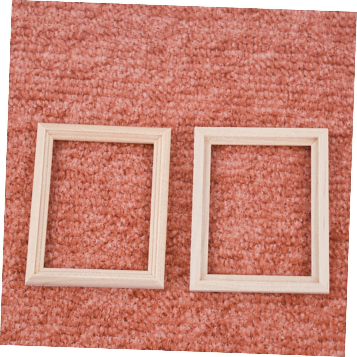 image:imageBeaupretty 12pcs Mini Wooden Photo Frame Models for Dollhouse Decor Scale Micro Landscape Props with Fine Craftsmanship Natural Wood Color Miniature Picture Frames for DIY Scenes