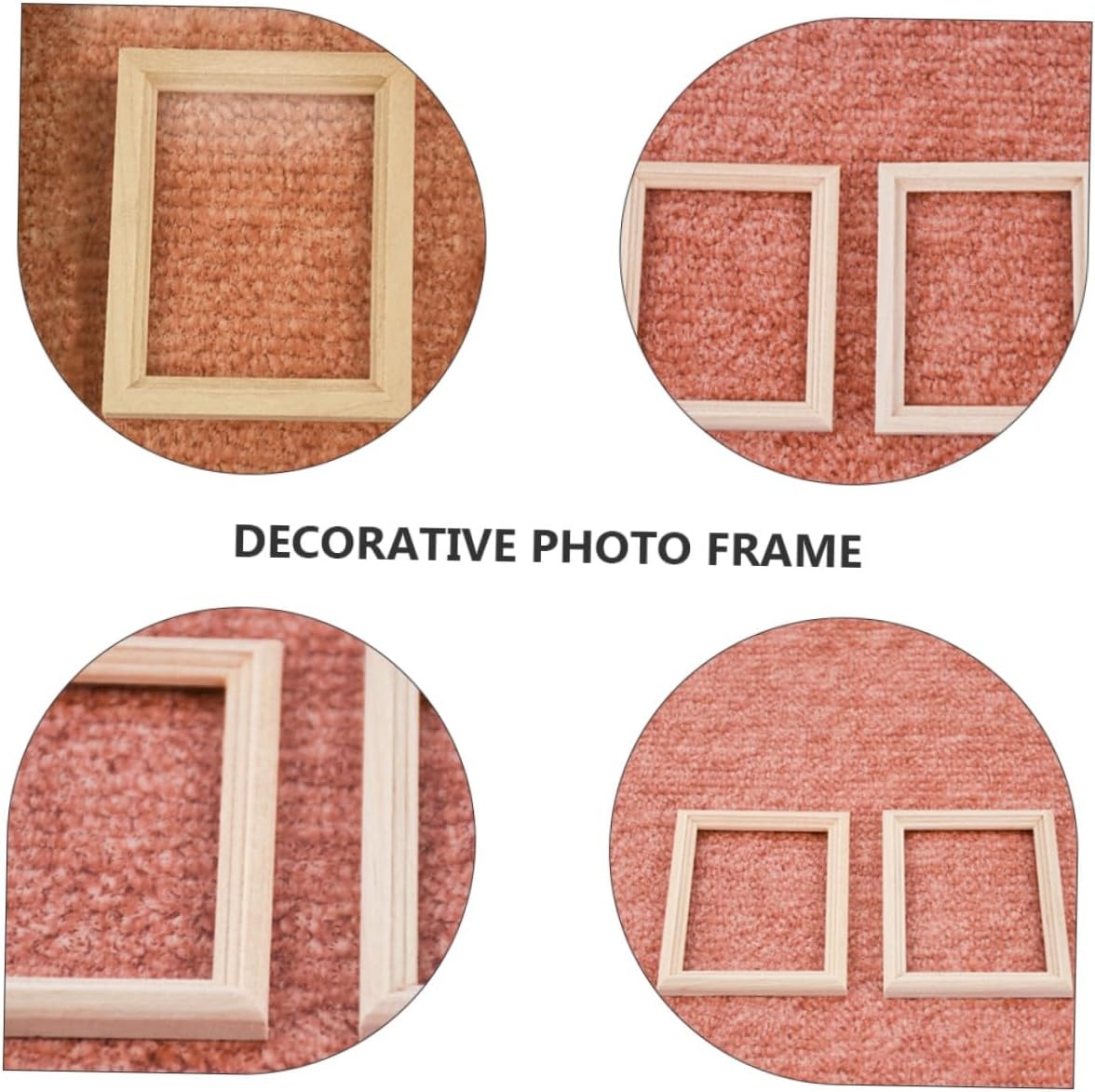 image:imageBeaupretty 12pcs Mini Wooden Photo Frame Models for Dollhouse Decor Scale Micro Landscape Props with Fine Craftsmanship Natural Wood Color Miniature Picture Frames for DIY Scenes