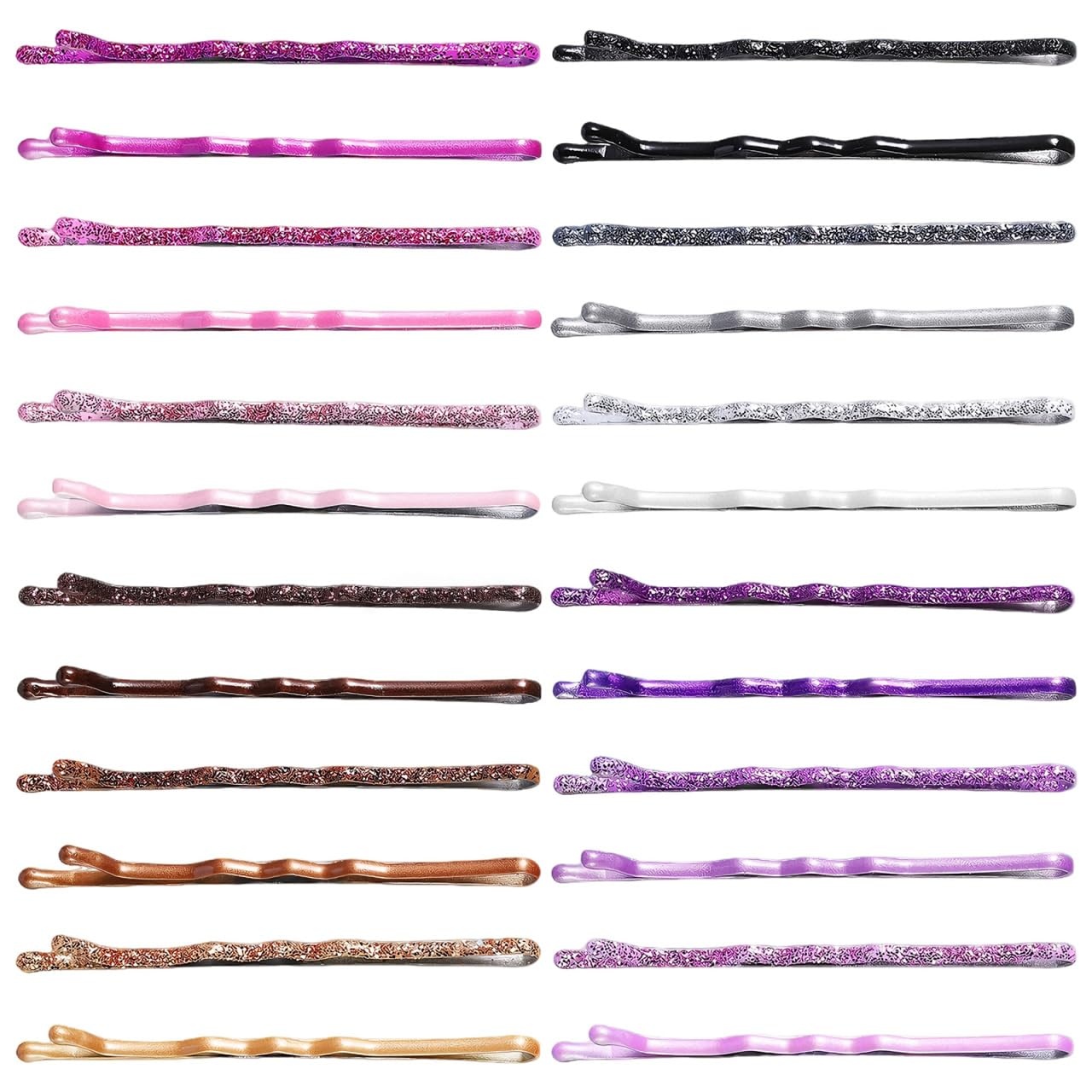 image:imageBeaupretty 96Pack Glitter Bobby Pins for Women and Girls Sparkly Metal Hair Clips with Stoving Varnish Colorful NonSlip Hair Barrettes for Decorative Styling amp Travel