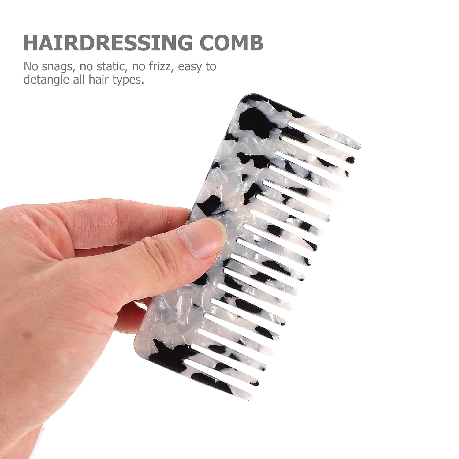 image:imageBeaupretty Wide Tooth Comb Tortoiseshell Hair Comb Simple Vintage Barber Shop s Anti Static Plastic Large Hairdressing Tools For Salon Styling Home ColoursBlack White