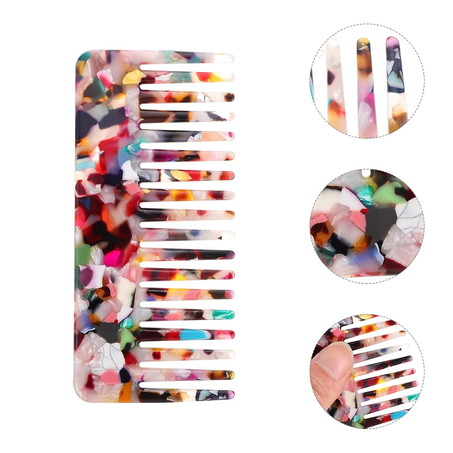image:imageBeaupretty Wide Tooth Comb Tortoiseshell Hair Comb Simple Vintage Barber Shop s Anti Static Plastic Large Hairdressing Tools For Salon Styling Home ColoursColours