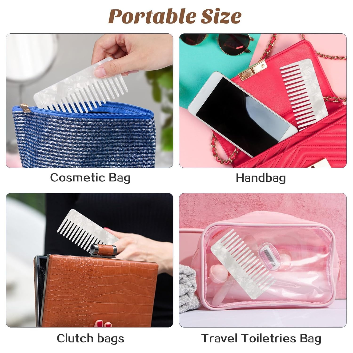 image:imageBeaupretty Wide Tooth Comb Tortoiseshell Hair Comb Simple Vintage Barber Shop s Anti Static Plastic Large Hairdressing Tools For Salon Styling Home ColoursWhite