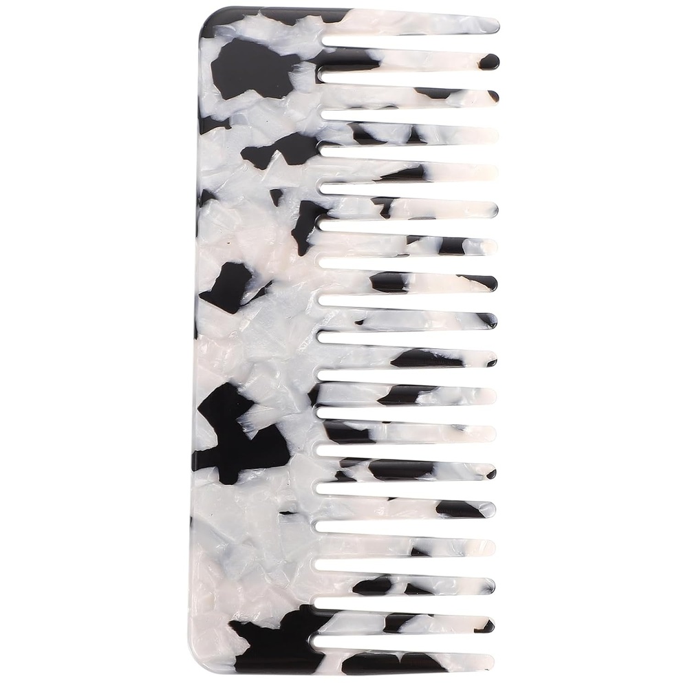 image:imageBeaupretty Wide Tooth Comb Tortoiseshell Hair Comb Simple Vintage Barber Shop s Anti Static Plastic Large Hairdressing Tools For Salon Styling Home ColoursBlack White