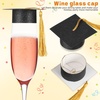image:image10pcs Mini Graduation Caps Graduation Hat Wine Bottle Covers Cupcake Toppers Hats Decoration for