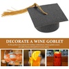 image:image10pcs Mini Graduation Caps Graduation Hat Wine Bottle Covers Cupcake Toppers Hats Decoration for