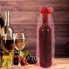 image:image10pcs Sheer Wine Bag Mesh Organza Wine Bottle Cover Dresses Wrap Christmas Bags with Drawstring Dark RedDark Red