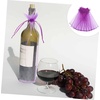 image:image10pcs Sheer Wine Bag Mesh Organza Wine Bottle Cover Dresses Wrap Christmas Bags with Drawstring Dark RedLavender