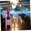 image:image10pcs Sheer Wine Bag Mesh Organza Wine Bottle Cover Dresses Wrap Christmas Bags with Drawstring Dark RedRosy