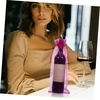 image:image10pcs Sheer Wine Bag Mesh Organza Wine Bottle Cover Dresses Wrap Christmas Bags with Drawstring Dark RedRosy