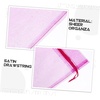 image:image10pcs Sheer Wine Bag Mesh Organza Wine Bottle Cover Dresses Wrap Christmas Bags with Drawstring Dark RedRosy