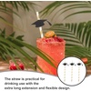 image:image12pcs Graduation Theme Bendable Drinking Straws Flexible Decorative Straws Graduation Party Supplies Disposable Celebrations