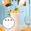 image:image12pcs Graduation Theme Bendable Drinking Straws Flexible Decorative Straws Graduation Party Supplies Disposable Celebrations