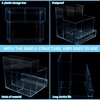 image:image1pc Nail Polishing Machine Holder Translucent Blue Grinding Head Rack for Nail Salon and Diy Use Convenient Organizer for Art Tools Easy Access Storage Base