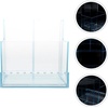 image:image1pc Nail Polishing Machine Holder Translucent Blue Grinding Head Rack for Nail Salon and Diy Use Convenient Organizer for Art Tools Easy Access Storage Base