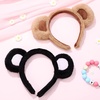 image:image2 Pack Brown Bear EarsBear Ears Headband Cute Headband Cartoon Animal Cosplay Dress up for Halloween Christmas CosplayBrownBlack
