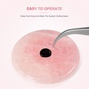 image:image2 Pieces Grafted Eyelash Jade Stones Eyelash Extension Pallet Holder Round Pallet Pad Resin Nail Art Plate Palette Makeup Palette Pink1 Count Pack of 1