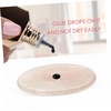 image:image2 Pieces Grafted Eyelash Jade Stones Eyelash Extension Pallet Holder Round Pallet Pad Resin Nail Art Plate Palette Makeup Palette Pink2 pcs