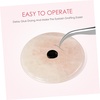 image:image2 Pieces Grafted Eyelash Jade Stones Eyelash Extension Pallet Holder Round Pallet Pad Resin Nail Art Plate Palette Makeup Palette Pink2 pcs