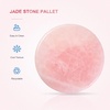 image:image2 Pieces Grafted Eyelash Jade Stones Eyelash Extension Pallet Holder Round Pallet Pad Resin Nail Art Plate Palette Makeup Palette Pink3 pcs