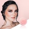 image:image2 Pieces Grafted Eyelash Jade Stones Eyelash Extension Pallet Holder Round Pallet Pad Resin Nail Art Plate Palette Makeup Palette Pink3 pcs