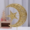 image:image20cm Wrought Christmas Tree Topper Glittering Star Moon Treetop Decoracin Party Supplies GoldenGolden