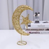image:image20cm Wrought Christmas Tree Topper Glittering Star Moon Treetop Decoracin Party Supplies GoldenGolden