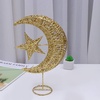 image:image20cm Wrought Christmas Tree Topper Glittering Star Moon Treetop Decoracin Party Supplies GoldenGolden