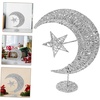 image:image20cm Wrought Christmas Tree Topper Glittering Star Moon Treetop Decoracin Party Supplies GoldenSilver