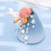 image:image2Pcs Bunny Hair Clips Plush Ball Hair Barrettes Tassel Easter Chinese Hair Accessories for Women Girls