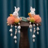 image:image2Pcs Bunny Hair Clips Plush Ball Hair Barrettes Tassel Easter Chinese Hair Accessories for Women Girls