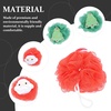 image:image2Pcs Christmas Bath Loofah Santa Claus Xmas Tree Mesh Pouf Shower Sponge Body Scrubber Exfoliator for Bathroom Tools1 Count Pack of 1