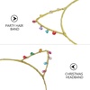 image:image2pcs Christmas Cats Ears Headband with Bells Christmas Jingle Bell Headband Animal Hairband Headwear Party Favors GoldenGolden