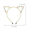 image:image2pcs Christmas Cats Ears Headband with Bells Christmas Jingle Bell Headband Animal Hairband Headwear Party Favors GoldenGolden