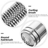image:image2pcs Round Hair Brush Compact Quiff Comb Retractable Curling Hairbrush Blow Drying Travel Styling Brush for Women