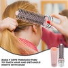 image:image2pcs Round Hair Brush Compact Quiff Comb Retractable Curling Hairbrush Blow Drying Travel Styling Brush for Women