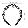 image:image2pcs Wavy Tooth Headband for Women Chic Hair Comb Accessory Amber for Parties Weddings and Daily Styling