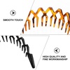 image:image2pcs Wavy Tooth Headband for Women Chic Hair Comb Accessory Amber for Parties Weddings and Daily Styling