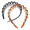 image:image2pcs Wavy Tooth Headband for Women Chic Hair Comb Accessory Amber for Parties Weddings and Daily Styling