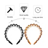 image:image2pcs Wavy Tooth Headband for Women Chic Hair Comb Accessory Amber for Parties Weddings and Daily Styling