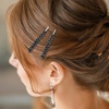 image:image3 sets Rhinestone Hairpins Elegant Bobby Hair Accessories Women Girls Bridal Wedding Party1 Count Pack of 4