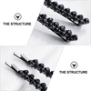 image:image3 sets Rhinestone Hairpins Elegant Bobby Hair Accessories Women Girls Bridal Wedding Party6x07cm 12pcs