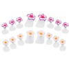 image:image32pcs Nail Polish Toe Stretcher Toe Separators Silicone Nail Art Finger Separators Toe Stretcher Manicure Pedicure Tools For Toes Finger Relaxing Cartoon Toe Separator Holding Finger SeparatorsFlower Style 16pcs