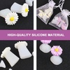 image:image32pcs Nail Polish Toe Stretcher Toe Separators Silicone Nail Art Finger Separators Toe Stretcher Manicure Pedicure Tools For Toes Finger Relaxing Cartoon Toe Separator Holding Finger SeparatorsDaisy Flower Style 16pcs