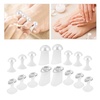 image:image32pcs Nail Polish Toe Stretcher Toe Separators Silicone Nail Art Finger Separators Toe Stretcher Manicure Pedicure Tools For Toes Finger Relaxing Cartoon Toe Separator Holding Finger SeparatorsPearls RHINESTONES 16pcs