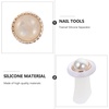 image:image32pcs Nail Polish Toe Stretcher Toe Separators Silicone Nail Art Finger Separators Toe Stretcher Manicure Pedicure Tools For Toes Finger Relaxing Cartoon Toe Separator Holding Finger SeparatorsPearl Shell 16pcs