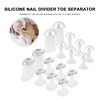 image:image32pcs Nail Polish Toe Stretcher Toe Separators Silicone Nail Art Finger Separators Toe Stretcher Manicure Pedicure Tools For Toes Finger Relaxing Cartoon Toe Separator Holding Finger SeparatorsPearls RHINESTONES 16pcs