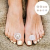 image:image32pcs Nail Polish Toe Stretcher Toe Separators Silicone Nail Art Finger Separators Toe Stretcher Manicure Pedicure Tools For Toes Finger Relaxing Cartoon Toe Separator Holding Finger SeparatorsPearl Shell 16pcs