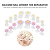 image:image32pcs Nail Polish Toe Stretcher Toe Separators Silicone Nail Art Finger Separators Toe Stretcher Manicure Pedicure Tools For Toes Finger Relaxing Cartoon Toe Separator Holding Finger SeparatorsDaisy Flower Style 16pcs